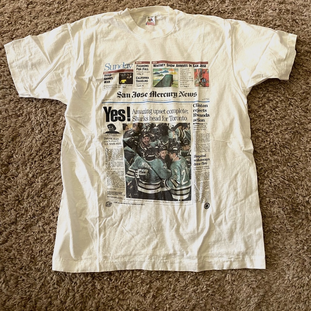 1994 San Jose Sharks shirt